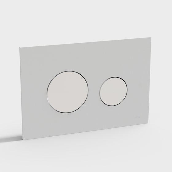 Low Poly Toilet Button Panel 3D model