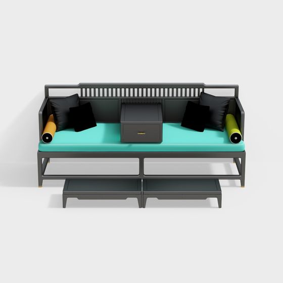 Trendy Low-Poly Sofa 3D Model for Modern Interiors