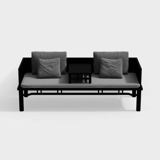 Stylish Low-Poly Sofa Chair 3D Model