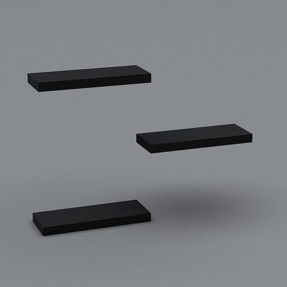 Minimalist Floating Shelves 3D model for Creative Spaces