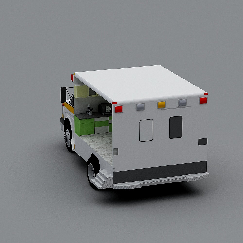 Modern Mobile Medical Ambulance 3D model