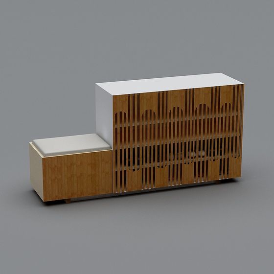 Wooden Storage Cabinet 3D model