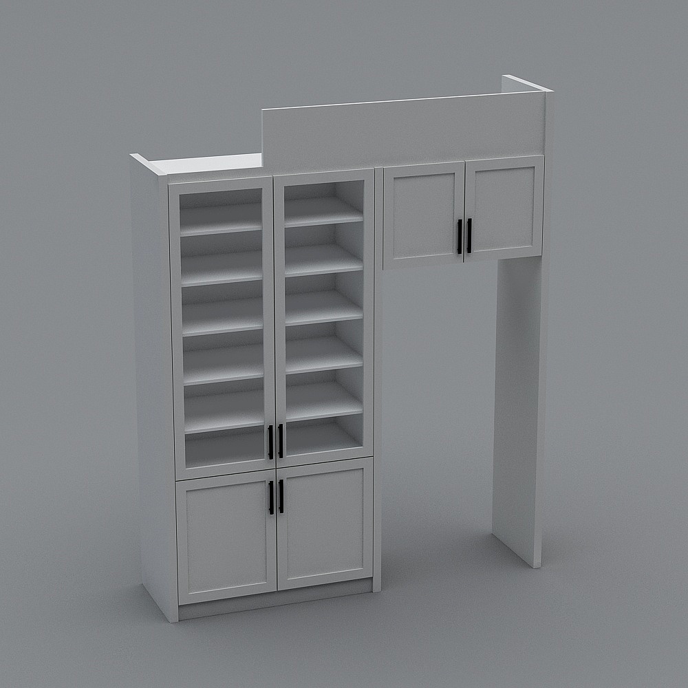 Urban Corner Bookshelf 3D model