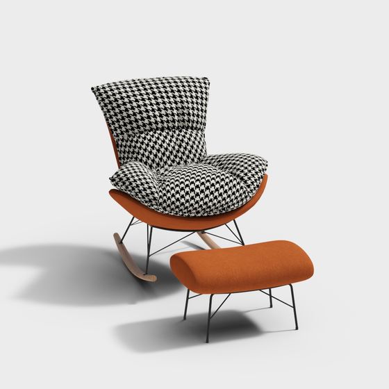 Houndstooth Rocker 3D model