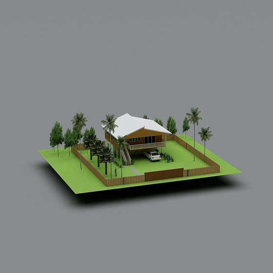 Cozy Beach House 3D Model