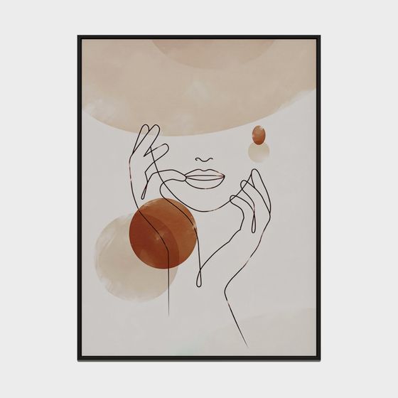 Abstract Hand-Drawn Female Silhouette 3D model