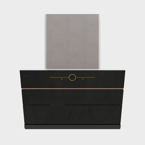 Elegant Black Kitchen Hood 3D model