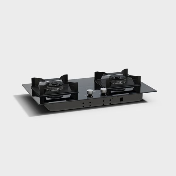 Stylish Gas Stove 3D model for Modern Kitchens