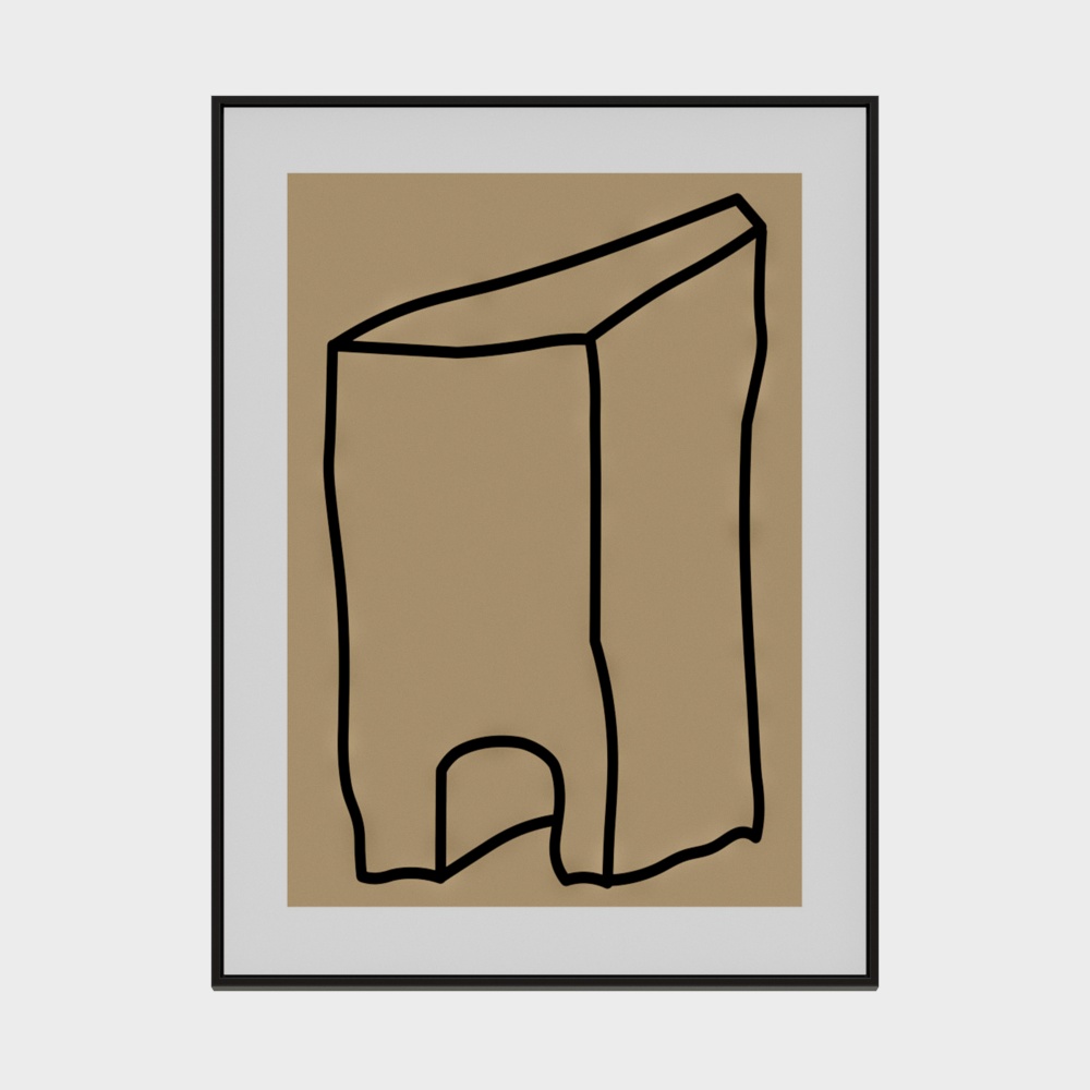 Dragon Craftsman Decoration - Nordic Simple Abstract Collection - Rectangular Decorative Painting - 247