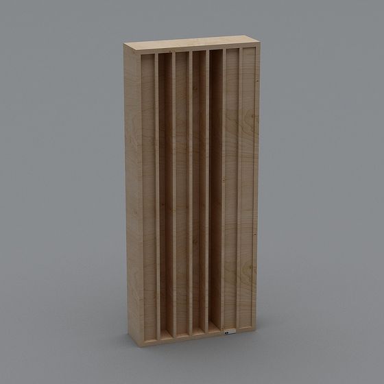 Stylish Wooden Shutter 3D model