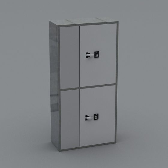 Metal Storage Cabinet 3D model for Modern Interiors
