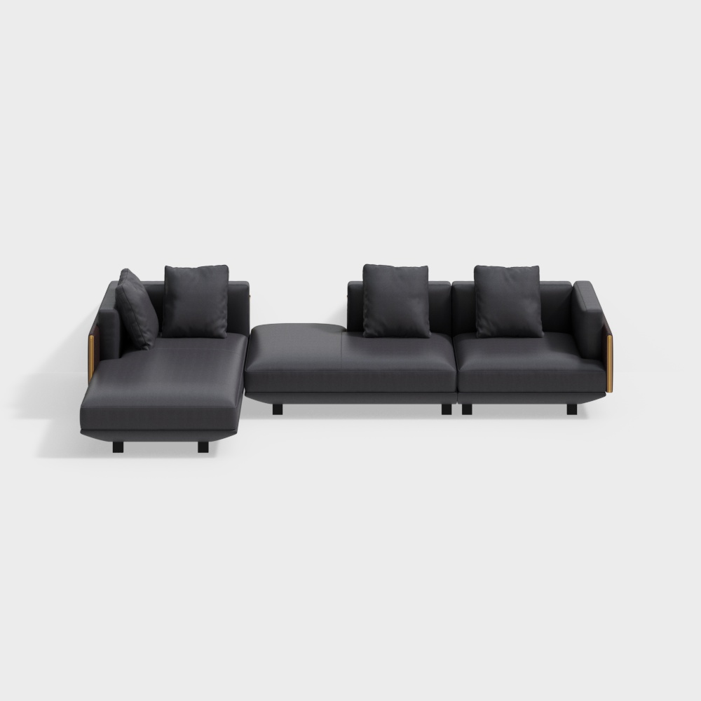 Moderne minimalistische elegante Reihe clj-cx-cm2105 Einzelarmlehne Einzel armlose Liege Liegesofa