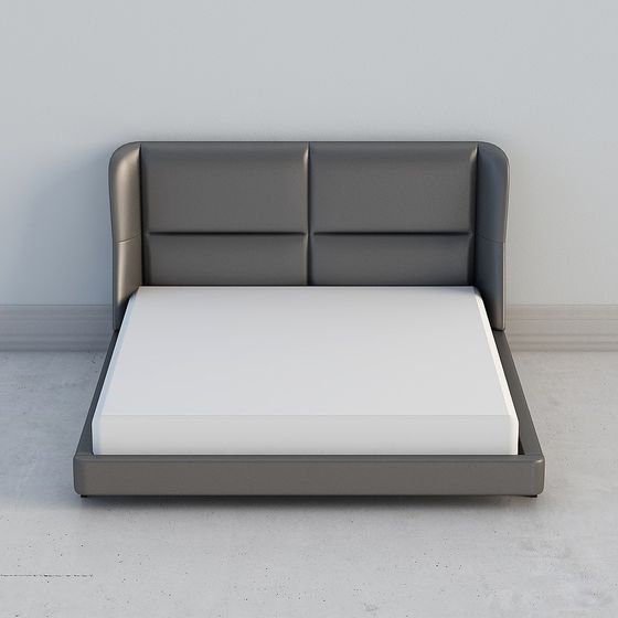 Modern Minimalist 3D Bed Frame Model