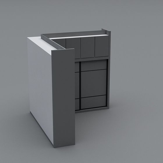 Urban Corner Reception Desk 3D model