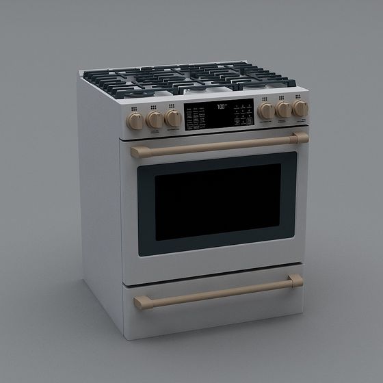 Modern Gas Stove 3D Model for Contemporary Kitchens
