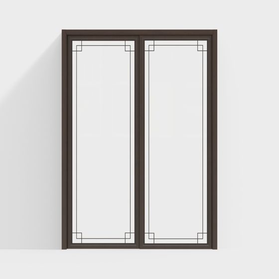 Modern Glass Door 3D model