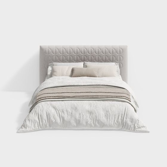 Modern Minimalist 3D Bed Model