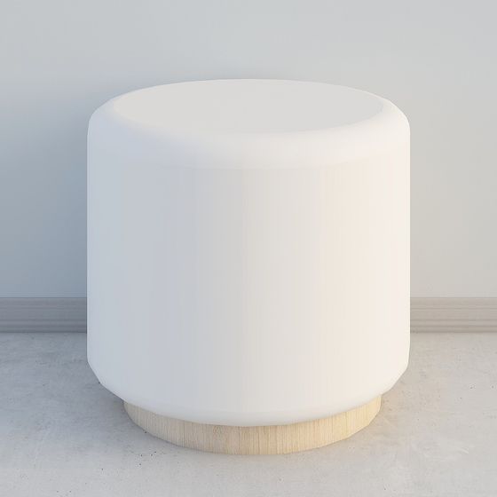 Elegant Cylinder Side Table 3D model