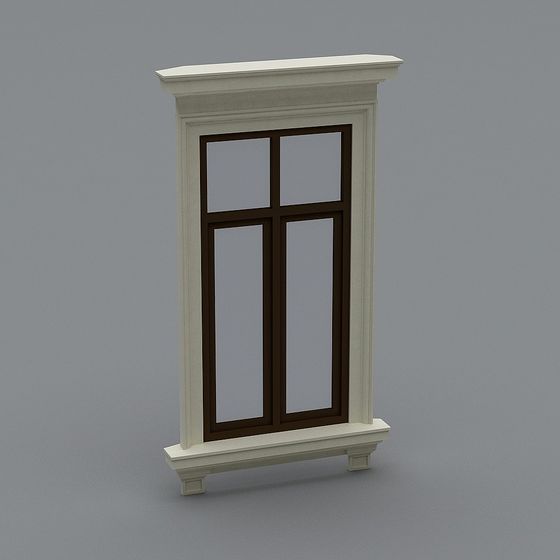Stylish Low-Poly Window 3D Model for Various Projects