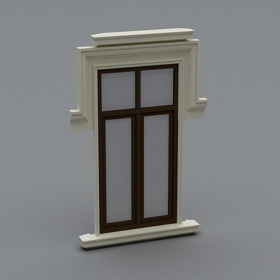 Classic Window Frame 3D Model