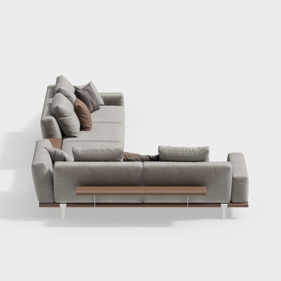 Urban Comfort Low-Poly Sofa 3D model