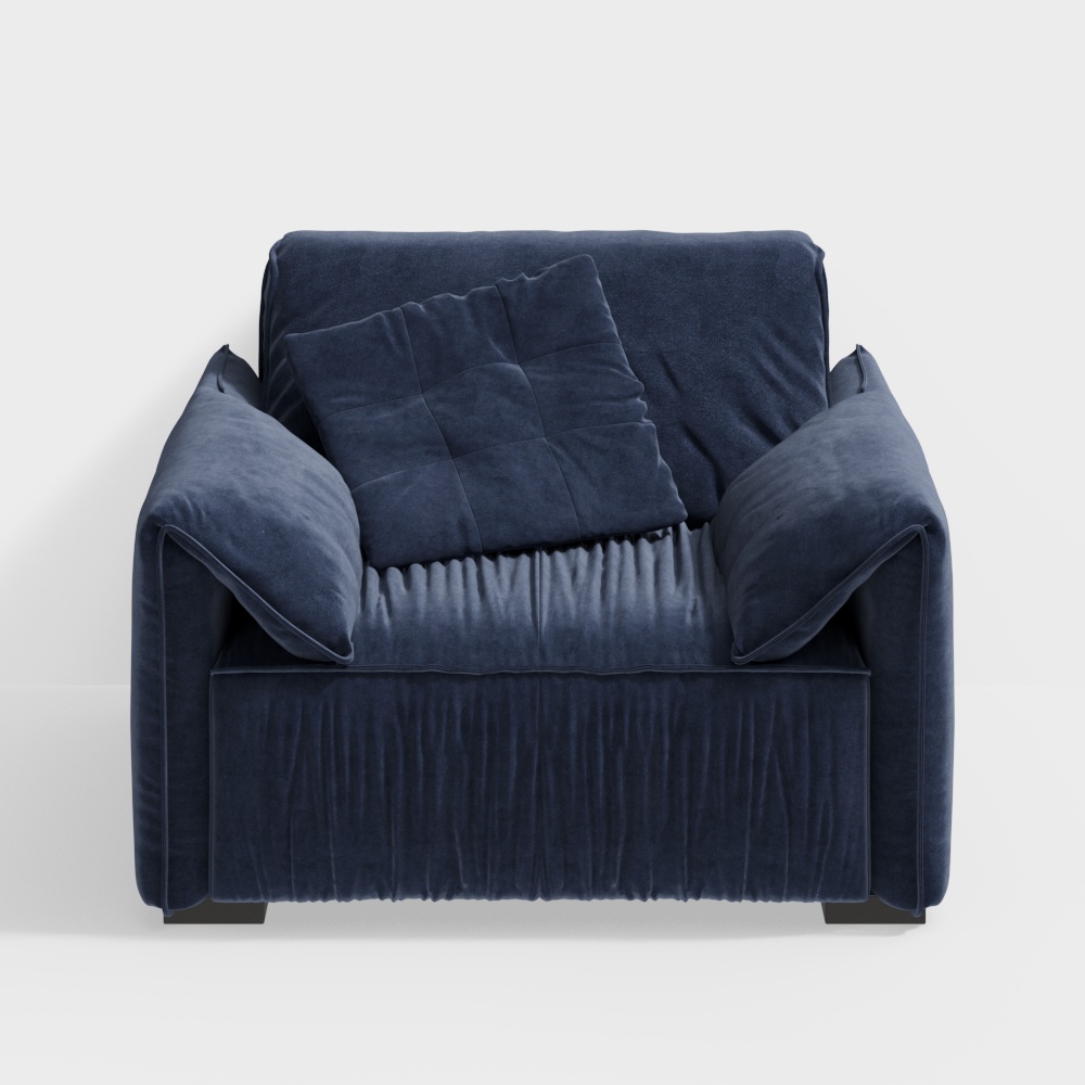 Baker fabric (frosted cloth) double armrest unit sofa KJH22SFS153-1 midnight blue Martha-19