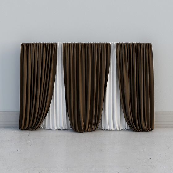 Modern Drapes 3D model