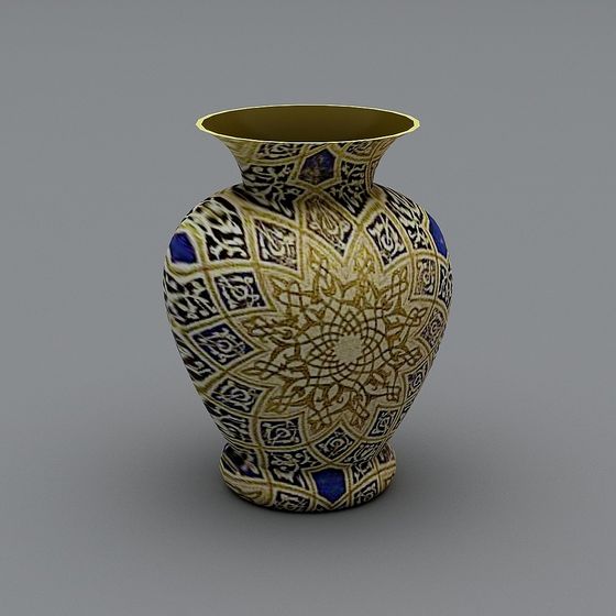 Elegant Oriental Treasure Vase 3D model