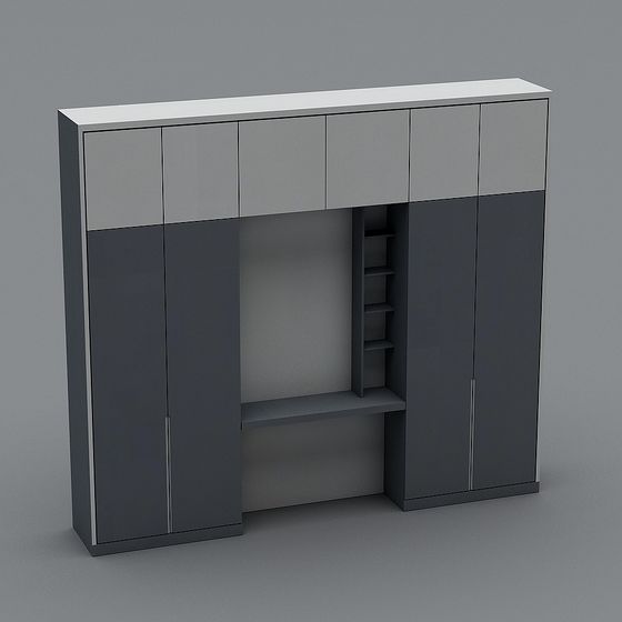 Urban Storage Cabinet 3D model for Modern Spaces