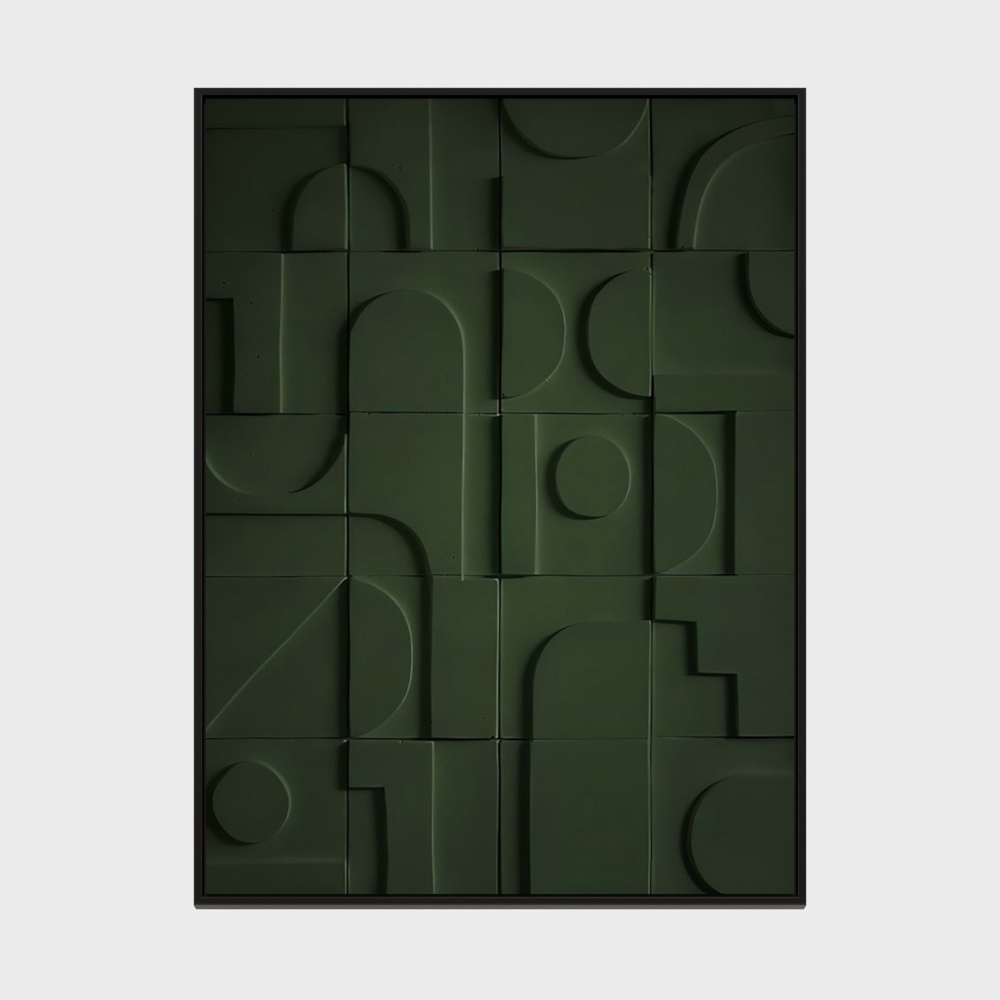 Décoration d'artisan dragon - Collection abstraite nordique simple - Peinture décorative rectangulaire - 254