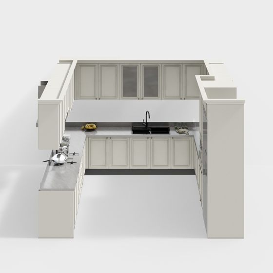 Elegant Kitchen 3D model for Modern Spaces