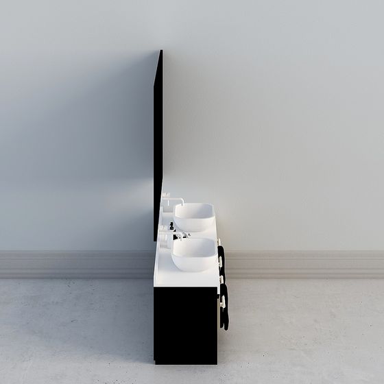 Urban Minimal Sink 3D model for Modern Design