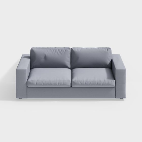 Elegant Low-Polygon Sofa 3D model for Modern Interiors