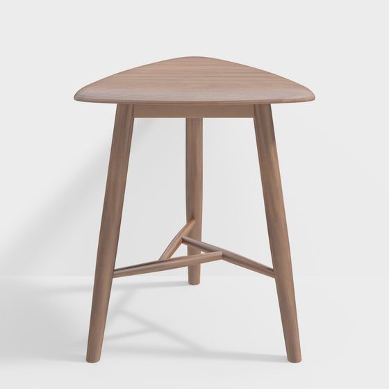 Elegant Triangle Side Table 3D model for Modern Interiors