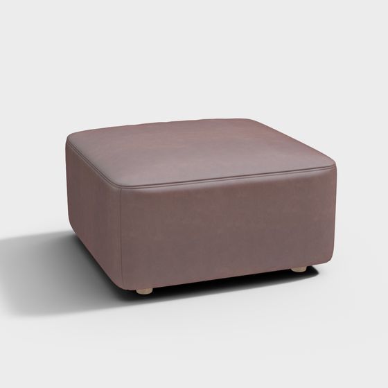 Cozy Ottoman 3D model for Contemporary Spaces
