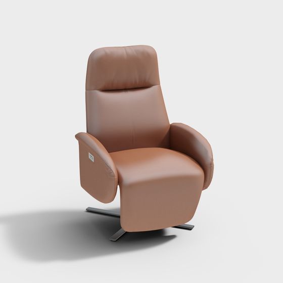 Elegant Low-Poly Lounge Chair 3D model