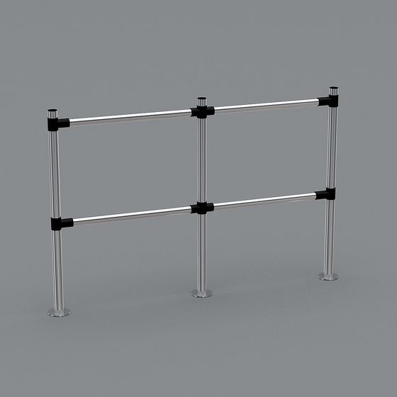 Elegant Metal Railing 3D Model for Modern Design