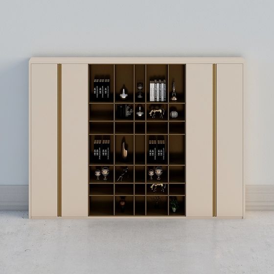 Urban Bookshelf 3D model for Modern Aesthetics