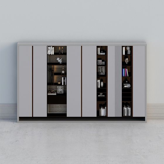 Modern Minimalist Bookshelf 3D model