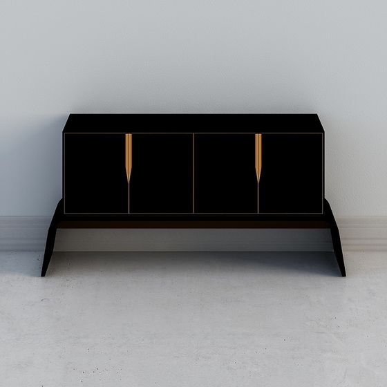 Urban Minimalist TV Cabinet 3D model for Modern Spaces