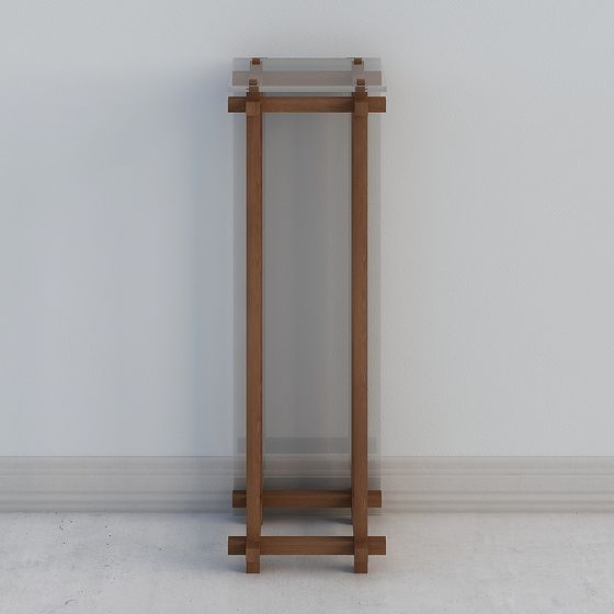 Wooden Floor Stand 3D model