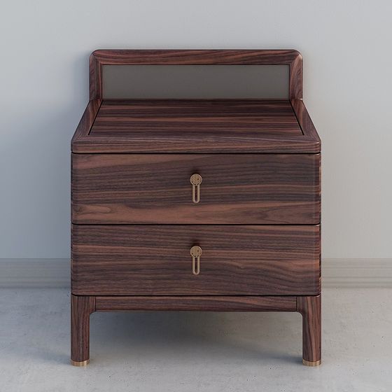 Elegant Low-Poly Nightstand 3D model Design