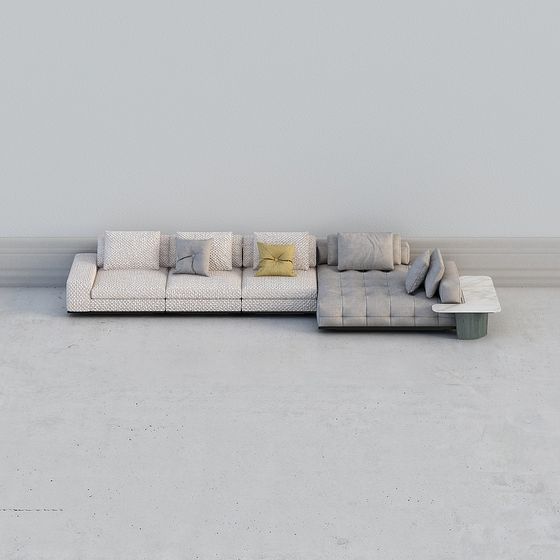 Elegant 3D Sofa Model for Contemporary Spaces