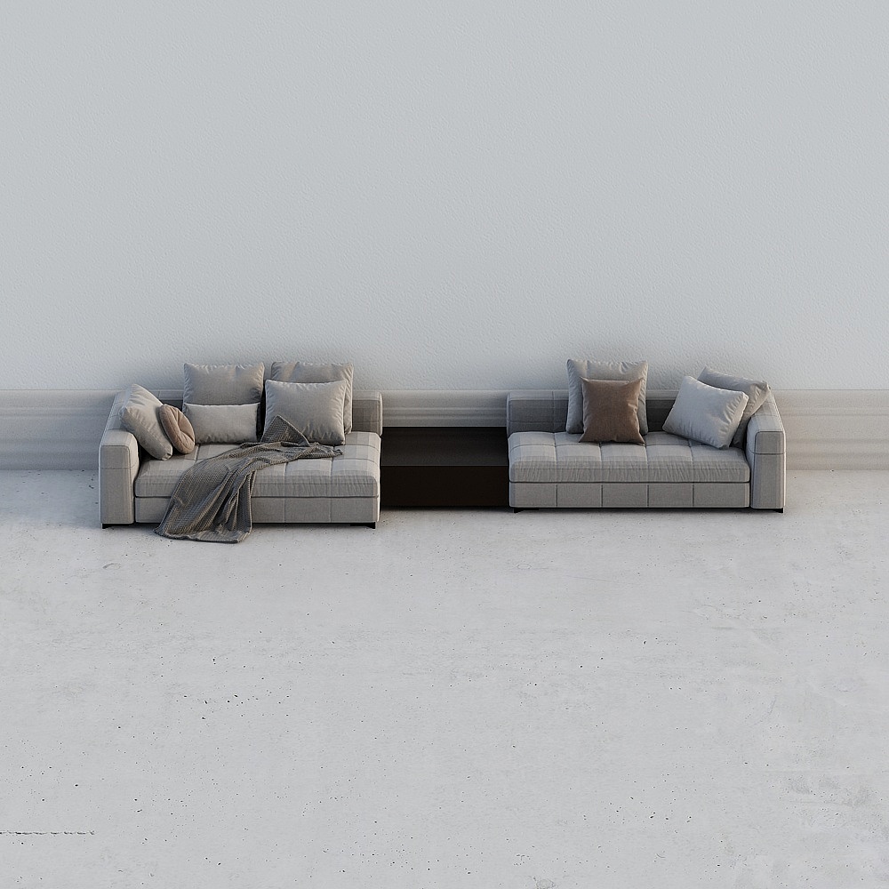 Modern Low-Polygon Sofa 3D model