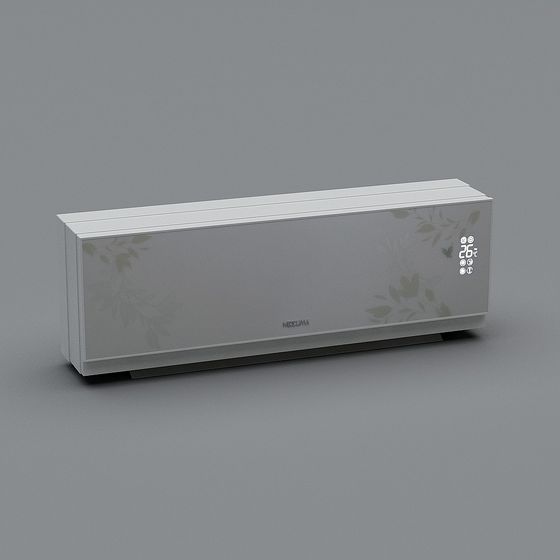 Black and Gray Air Conditioner 3D Model for Cooling