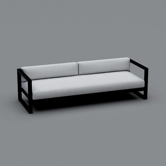 Modern Minimalist 3D Sofa Model for Creative Projects