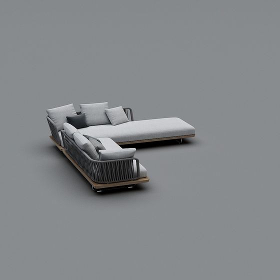 Stylish Low Poly Sofa 3D model