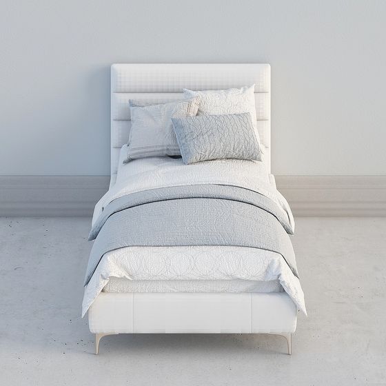 Modern Minimalist 3D Bed Model for Creative Projects
