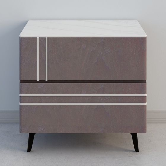 Mid-Century Modern Nightstand 3D model