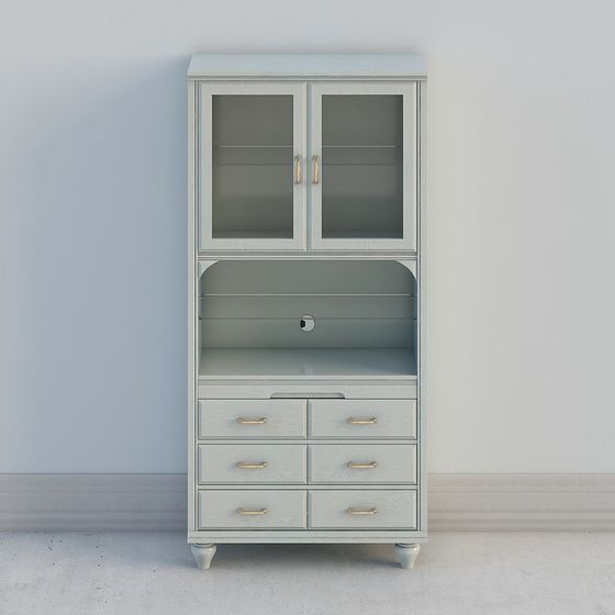 Elegant Storage Cabinet 3D Model Design
